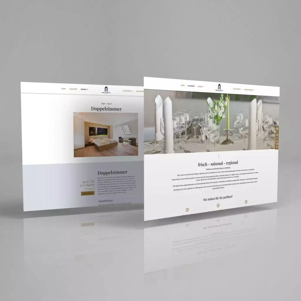 Digitales Handwerk Web Design Wien Portfolio Golfhotel Bodensee