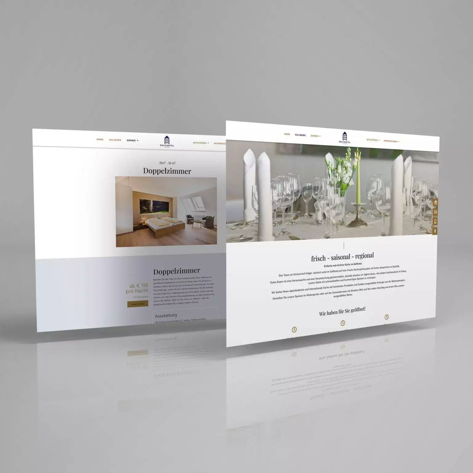 Digitales Handwerk Web Design Wien Portfolio Golfhotel Bodensee