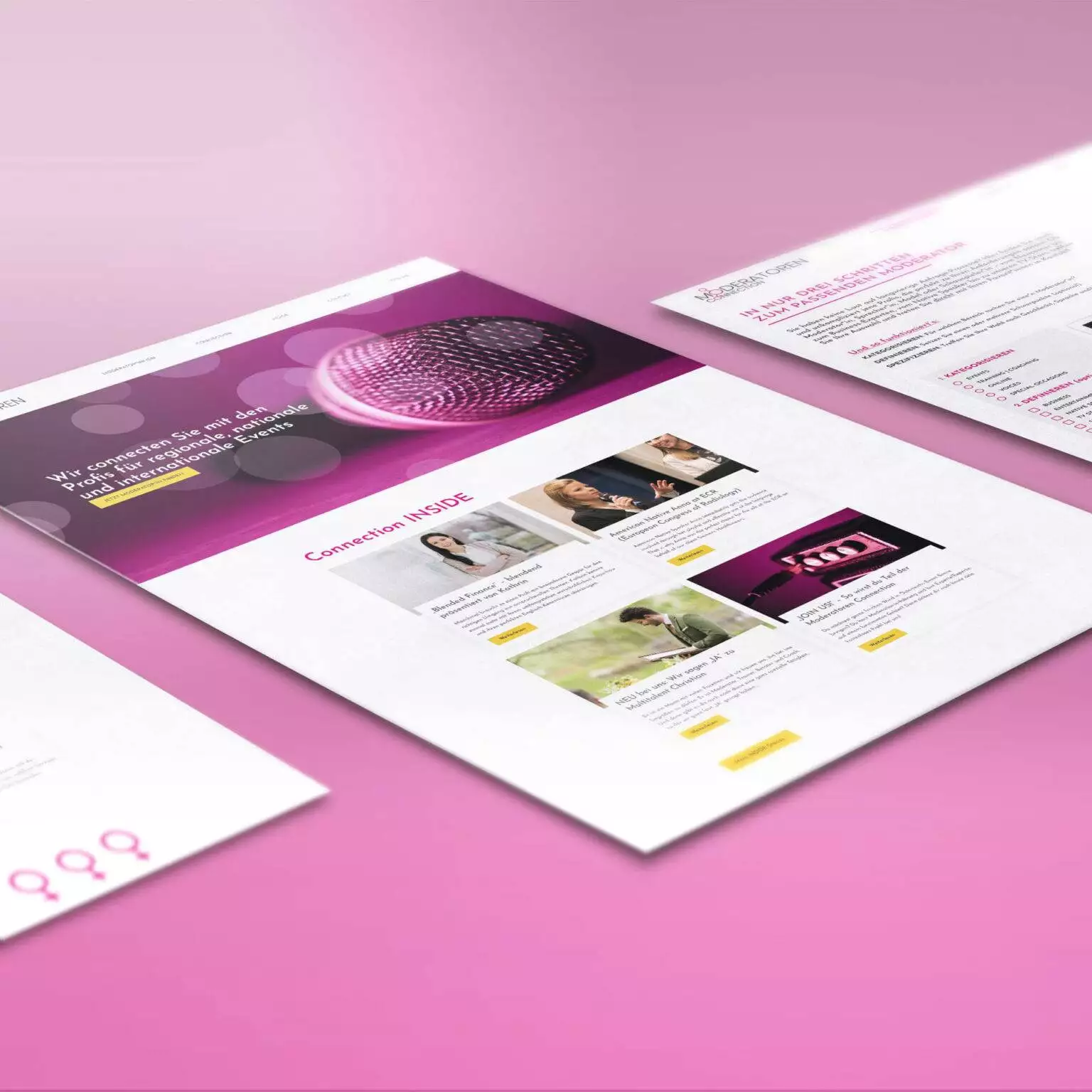 Digitales Handwerk Web Design Wien Portfolio Moderatoren Connection Webseite